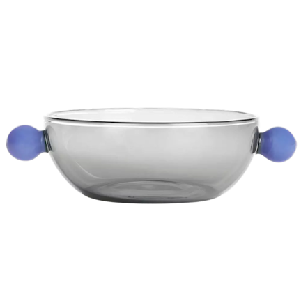 Dotdot Bowl, Smoke & Blue