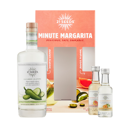21Seeds Cucumber Jalapeño, Grapefruit Hibiscus Valencia Orange Infused Tequila Pack