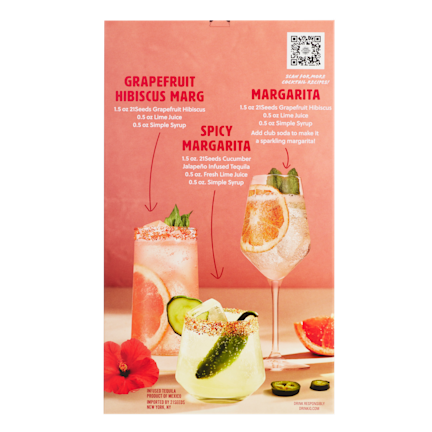 21Seeds Cucumber Jalapeño, Grapefruit Hibiscus Valencia Orange Infused Tequila Pack